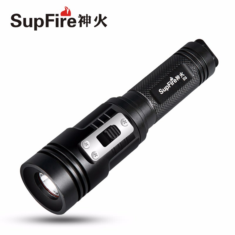 商品名�Q：SupFire神火D3��I��水��光手�筒LED充�18650水下�z影防水IPX8