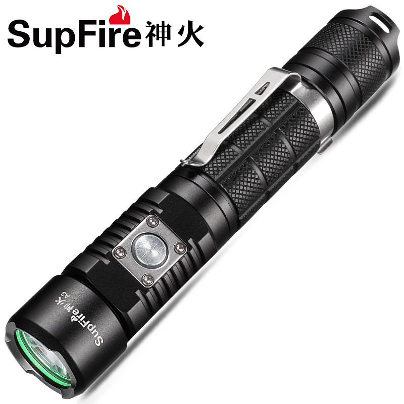 商品名�Q：Supfire神火A3-S��光手�筒可充�式LED小超亮�h射迷你家用救生�N